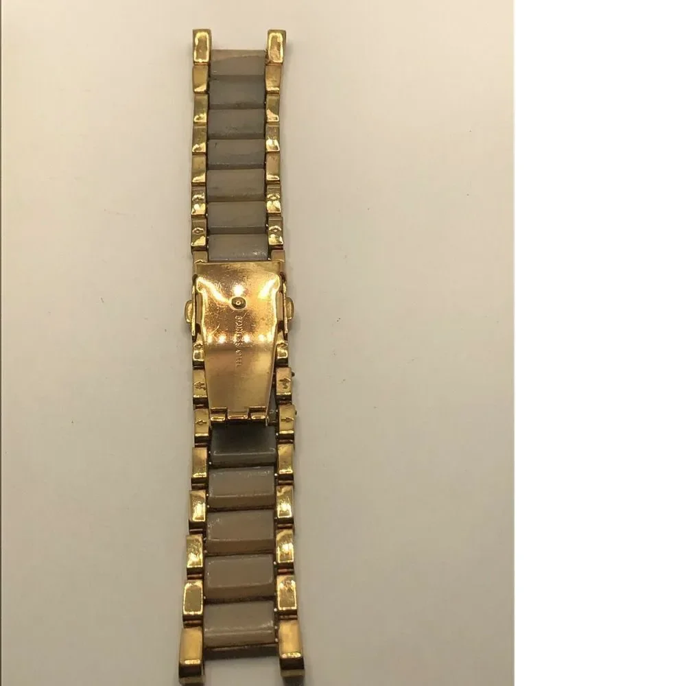 Michael Kors Watch Bracelet Use For Parts Band Links 18mm 2tone Pink Tone PY377